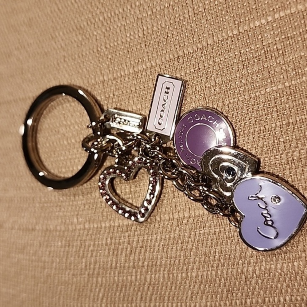 New Purple Coach Keychain/Purse Charm, NWOT